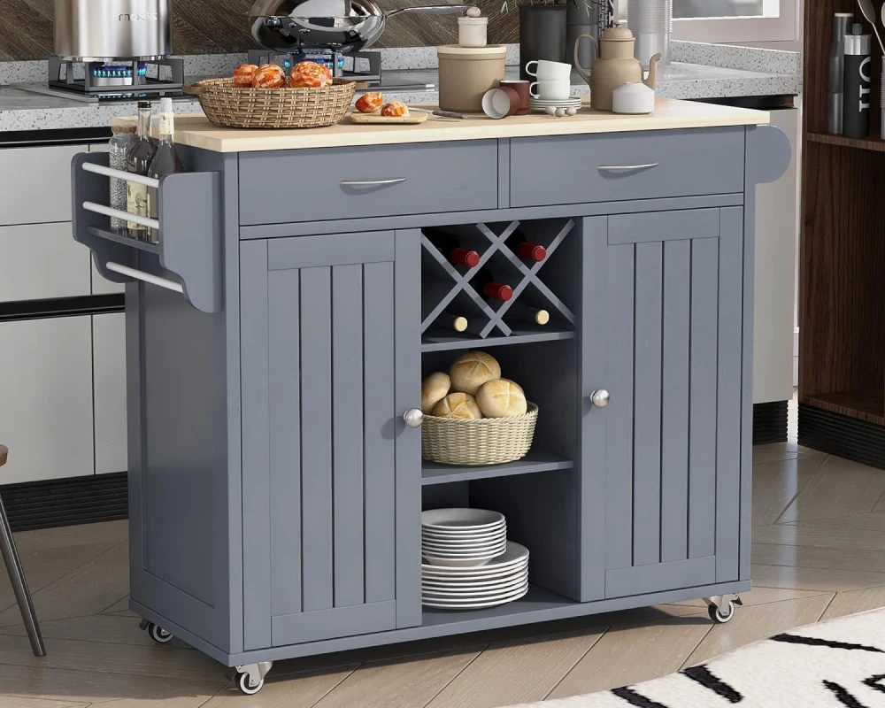 kitchen storage cabinet with wheels